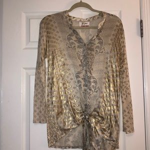 Johnny Was Pattern, Tie Waist Top